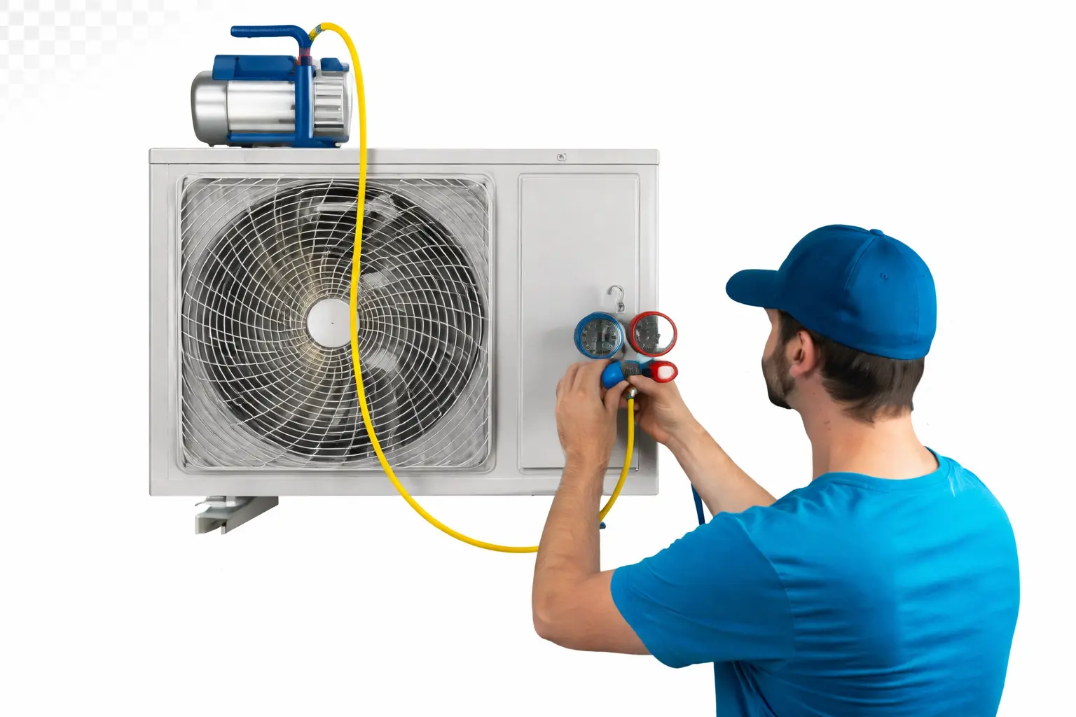 Expert Technician Repairing Split AC Unit – Tarun AC Repair Meerut